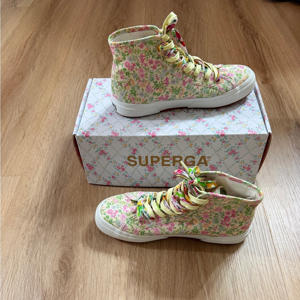 Loveshackfancy x Superga 2795 Flowers High-Top Sneakers